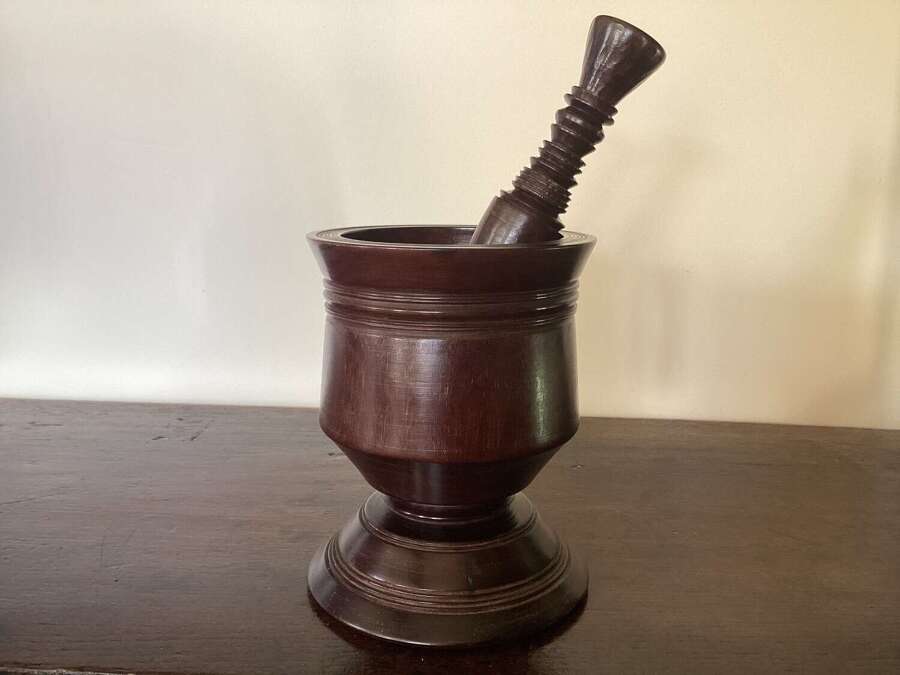 Georgian Lignum Vitae Mortar and Pestle